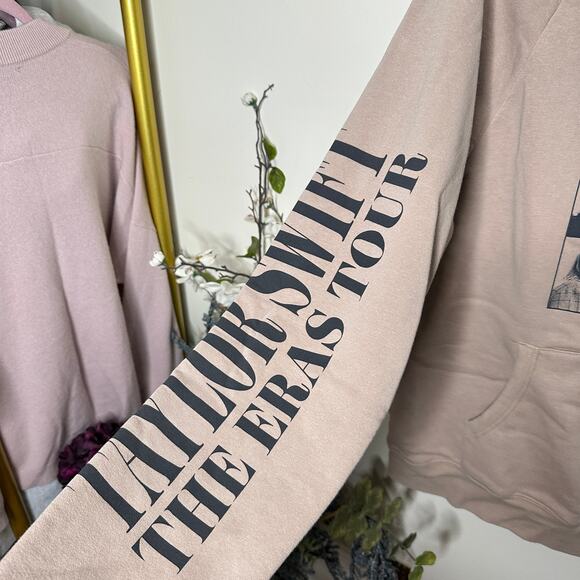 TAYLOR SWIFT The Eras Tour Taupe Tan Hoodie Unisex Sz S {SS11} - Picture 4 of 7